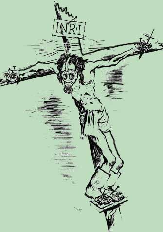 George Grosz drawing of Jesus Christ