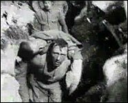 Scene from movie showing the first day at the Somme